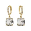 Discount Black Square Crystal Earrings Earrings