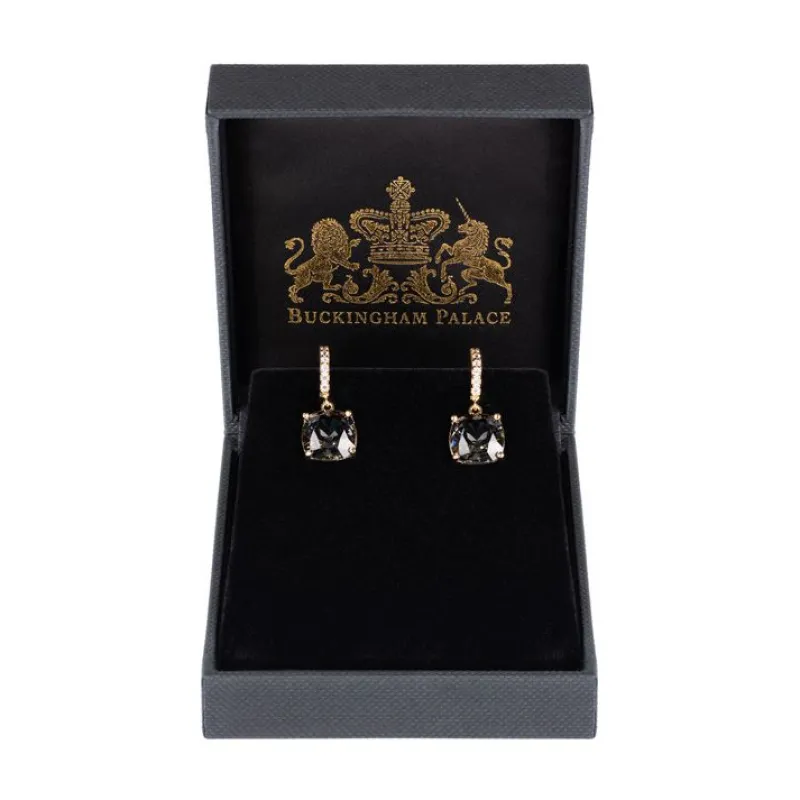 Discount Black Square Crystal Earrings Earrings