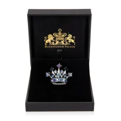 Discount Blue And Silver Crown Brooch Brooches