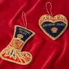 Clearance Buckingham Palace Navy And Red Stocking Decoration Decorations