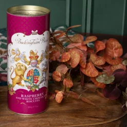 Buckingham Palace White Chocolate And Raspberry Biscuit Tube Biscuits