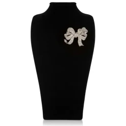 Outlet Crystal Bow Brooch Brooches