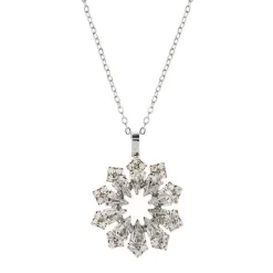 Outlet Crystal Decagon Pendant Necklaces