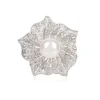 Online Flower With Pearl Brooch Brooches