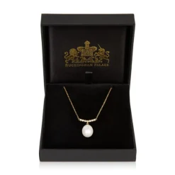 Sale Gold Crescent Pearl Drop Necklace Necklaces