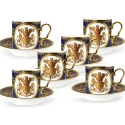 Clearance Lustre Cobalt Coffee Cup And Saucer Set Cups & Saucers