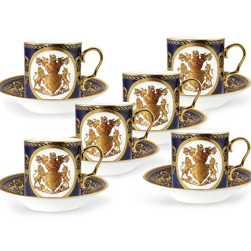 Clearance Lustre Cobalt Coffee Cup And Saucer Set Cups & Saucers