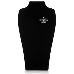 Discount Small Blue Crystal Crown Brooch Brooches