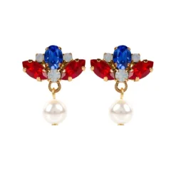 Sale Vicki Sarge Red, White And Blue Small Drop Earrings Earrings