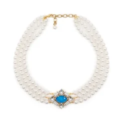 Sale Vicki Sarge Triple Strand Pearl Necklace Necklaces
